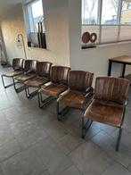 6 eetkamerstoelen Goossens Alex eetkamerstoel Leer, Huis en Inrichting, Stoelen, Ophalen, Zo goed als nieuw, Leer