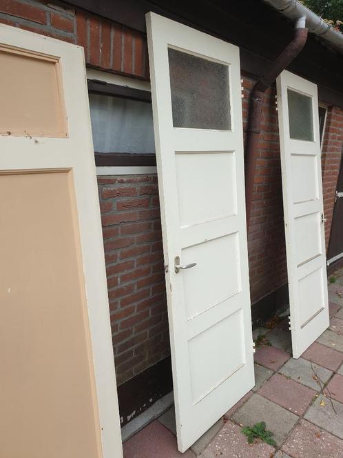 Antieke binnen deuren, Doe-het-zelf en Verbouw, Deuren en Horren, Gebruikt, Binnendeur, 200 tot 215 cm, 80 tot 100 cm, Hout, Ophalen
