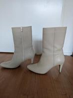 Sacha Leren Enkellaarzen Off White Maat 40, Wit, Lage of Enkellaarzen, Ophalen of Verzenden, Zo goed als nieuw