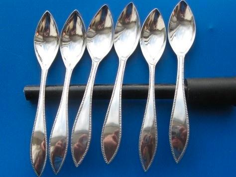 Zilveren Empire periode lepels met parelrand, Antiek en Kunst, Antiek | Goud en Zilver, Zilver, Verzenden