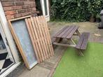 Kinder picknick tafel - incl. water/zand bak, Tuin en Terras, Picknicktafels, Gebruikt, Rechthoekig, Hout, Ophalen
