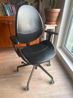 Ikea Hattefjäll zwart leer, Ophalen, Zo goed als nieuw, Zwart