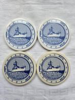 Delftsblauw onderzetter Koninklijke Marine fregat Speijkklas, Ophalen of Verzenden, Marine, Nederland, Kunstobject