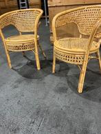 Rotan stoeltjes, Huis en Inrichting, Stoelen, Ophalen, Gebruikt, Twee, Bruin