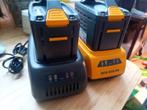 Stiga 500 serie accu en lader, 2 stuks, Tuin en Terras, Verzenden, Zo goed als nieuw, Accu, Stiga