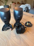 Harman Kardon geluidsboxjes met audiokabel, Ophalen of Verzenden, Gebruikt, Front, Rear of Stereo speakers, Overige merken