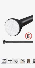 2 klemroedes gordijnroedes zonder boren 167-305 cm PLAY-IT, Ophalen, Zo goed als nieuw, Zwart, Minder dan 100 cm