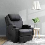 Luxe Relaxfauteuil - Zwart Leer, Huis en Inrichting, Ophalen, Nieuw, 75 tot 100 cm, Metaal