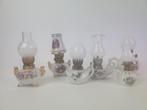 Miniatuur olielampjes in limoge stijl (6 stuks), Antiek en Kunst, Antiek | Lampen, Ophalen of Verzenden