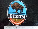 sticker bison halfzware shag logo tabak vintage, Verzenden, Zo goed als nieuw, Merk