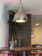 2 Industriele hanglampen, Huis en Inrichting, Lampen | Hanglampen, Ophalen of Verzenden, Zo goed als nieuw, Glas, Minder dan 50 cm