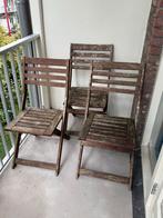 Balkon stoeltjes, Ophalen, Gebruikt, Hout, Inklapbaar