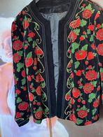 Vintage Bloemen Jack - Supergaaf! Maat XL, Zwart, Maat 42/44 (L), Ophalen of Verzenden, Zo goed als nieuw