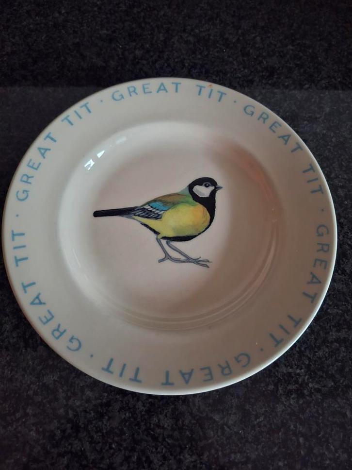 ontbijtbord Great Tit van Emma Bridgewater, Huis en Inrichting, Keuken | Servies, Gebruikt, Bord(en), Overige stijlen, Aardewerk