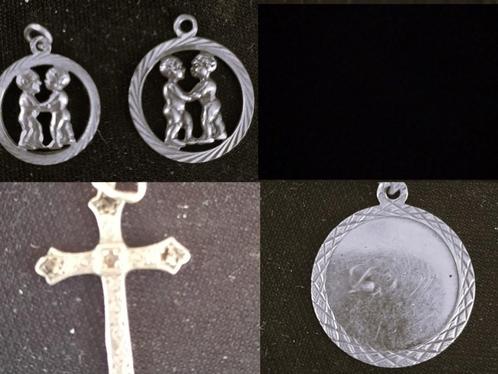 4 kettinghangers van zilver 925, Sieraden, Tassen en Uiterlijk, Kettinghangers, Gebruikt, Zilver, Zilver, Overige voorstellingen