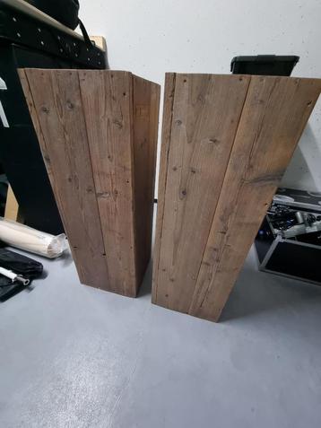 Zuil, Sokkel, Pilaar van steigerhout 110X39X39 (2 stuks!) beschikbaar voor biedingen