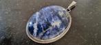 Zilveren vintage hanger met sodaliet steen, Verzenden, Zo goed als nieuw, Zilver, Zilver