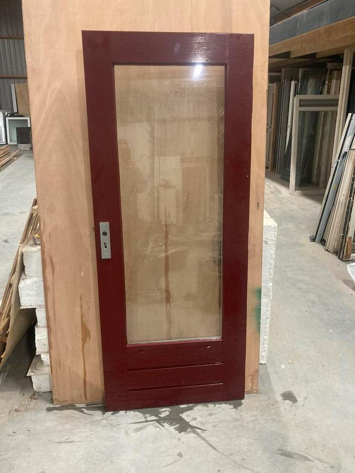 Hardhouten buitendeur 82*201,5, Tuin en Terras, Schuttingen, Zo goed als nieuw, Hout, 1 tot 2 meter, Minder dan 3 meter, Ophalen