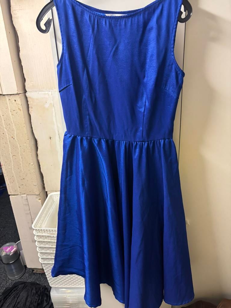 Nieuwstaat cobalt blauw jurk carnaval maat 36, Ophalen of Verzenden, Zo goed als nieuw, Maat 36 (S), Carnaval