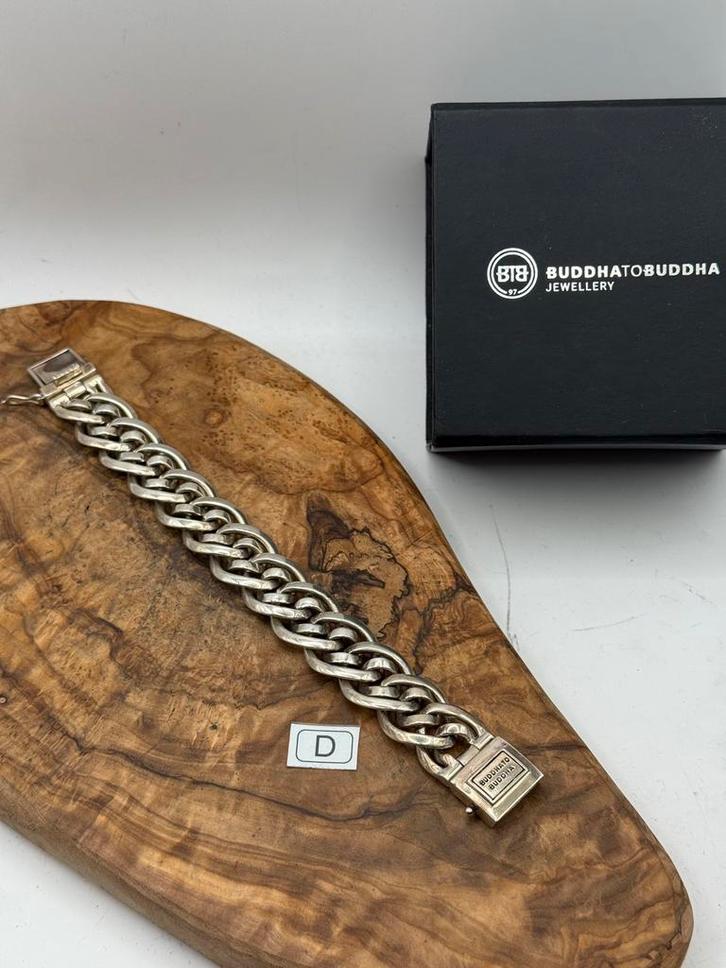 “NATHALIE SMALL” buddha to buddha 20cm• Maat: D “NIEUW”, Sieraden, Tassen en Uiterlijk, Armbanden, Zo goed als nieuw, Zilver, Zilver