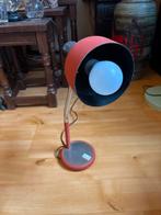 Vintage Rode Bureaulamp, Ophalen of Verzenden, Gebruikt, Metaal, 50 tot 75 cm