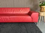 GRATIS LEVERING Montel Driezits Bank Rood Leer 250x90, Huis en Inrichting, Banken | Bankstellen, 250 tot 300 cm, Driepersoons