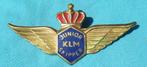 JUNIOR KLM SKIPPER LUCHTVAART SPELDJE JAREN 1960, Verzenden, Gebruikt, Patch, Badge of Embleem