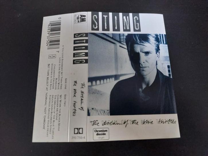Sting vintage muziek cassette The dream of the blue turtles, Cd's en Dvd's, Cassettebandjes, Gebruikt, Origineel, Pop, 1 bandje