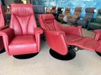 Luxe Set sta op stoel  relax fauteuil Rhone Meubelzorg, Verzenden, Nieuw, Leer