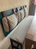 Dock four achterwand blauw-groen met kussens, Huis en Inrichting, Ophalen, Zo goed als nieuw