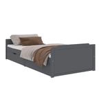 Bedframe lades massief grenenhout donkergrijs, nieuw in doos, ., Nieuw, Ophalen of Verzenden, .
