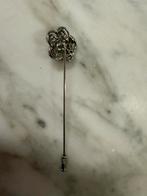 Zilverkleurige bloem broche Zilver 6,9 gram, Ophalen, 4 tot 7 cm, Gebruikt, Geen