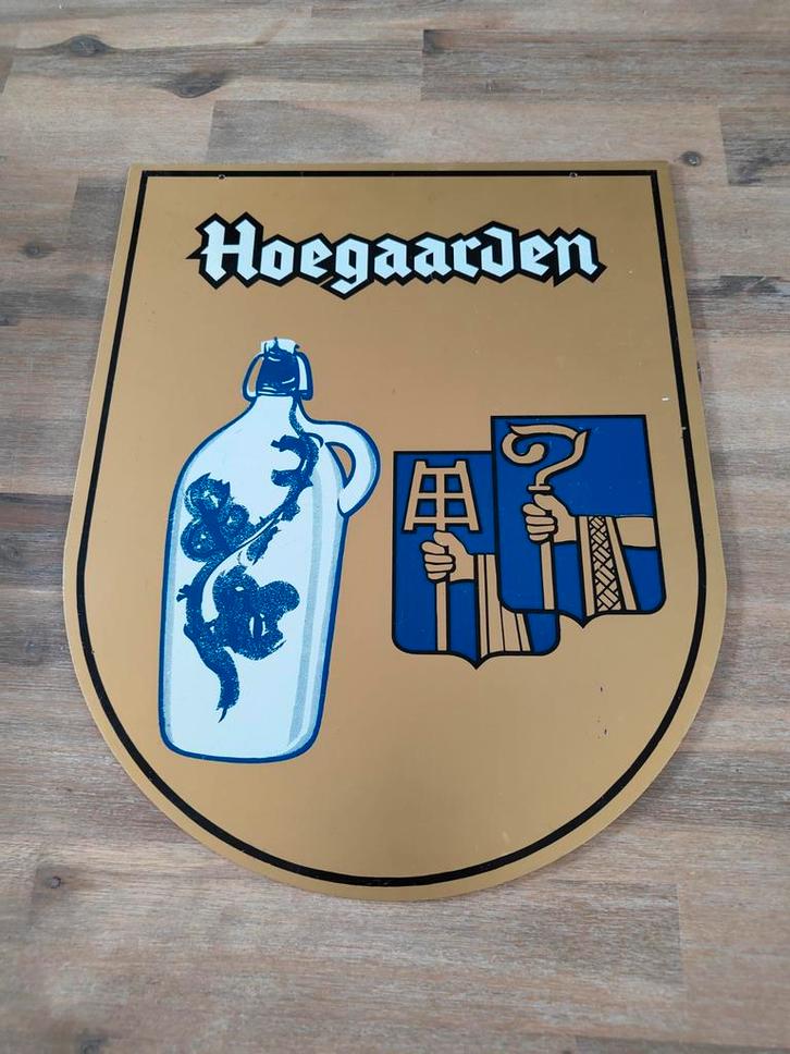 Hoegaarden  Reclamebord, Verzamelen, Stickers, Gebruikt, Ophalen of Verzenden