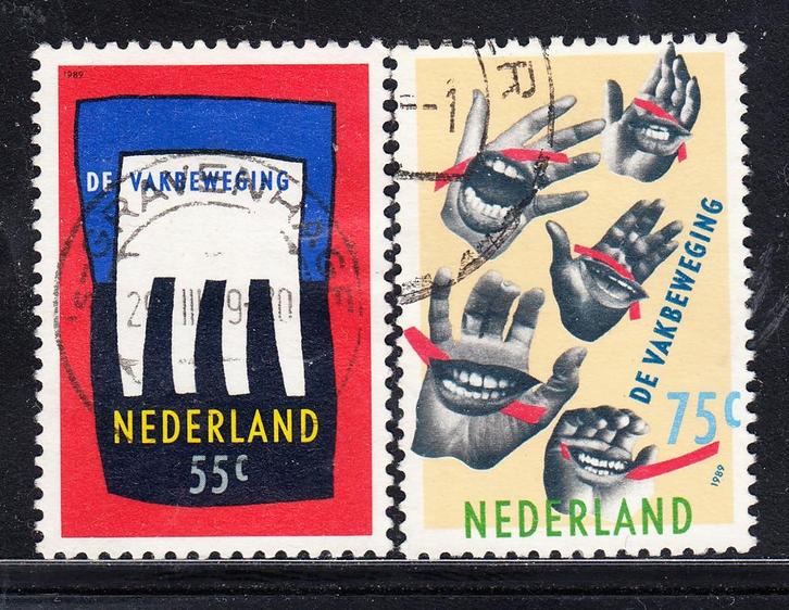1867 - Nederland nvph 1421/1422 gestempeld , Nederland, Postzegels en Munten, Postzegels | Nederland, Gestempeld, Na 1940, Verzenden