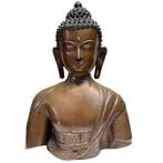 Nepalese bronzen Boeddha-buste, Ophalen of Verzenden, Gebruikt