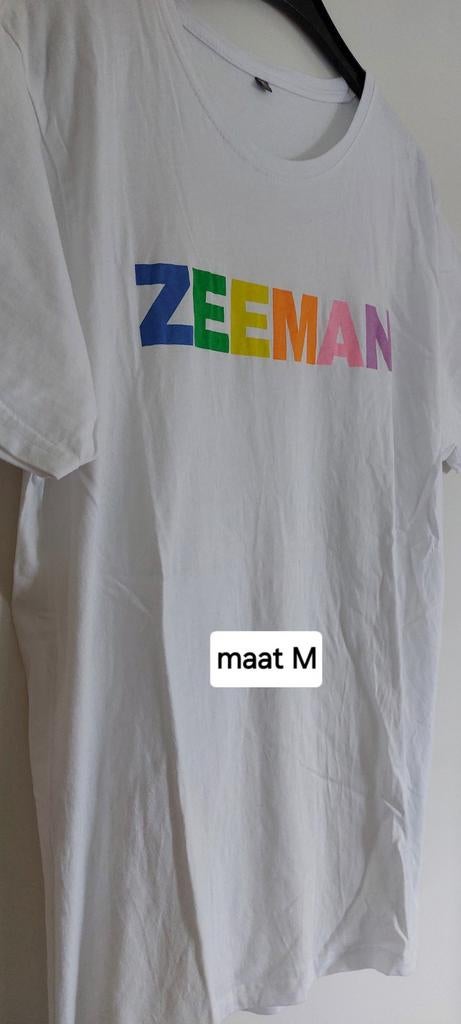 T-shirt met regenboog tekst maat M, Kleding | Heren, T-shirts, Ophalen of Verzenden, Zo goed als nieuw, Wit