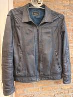 Blauw leren jasje, Ophalen, Gedragen, Maat 56/58 (XL), Blauw