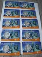 HET MANHATTAN VIJFJE IN COINCARD, Postzegels en Munten, Munten | Nederland, Ophalen of Verzenden, Koningin Beatrix, Euro's, Setje