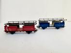 Märklin H0 2x metalen Autotransporters, Hobby en Vrije tijd, Modeltreinen | H0, Wisselstroom, Gebruikt, Rails, Ophalen of Verzenden