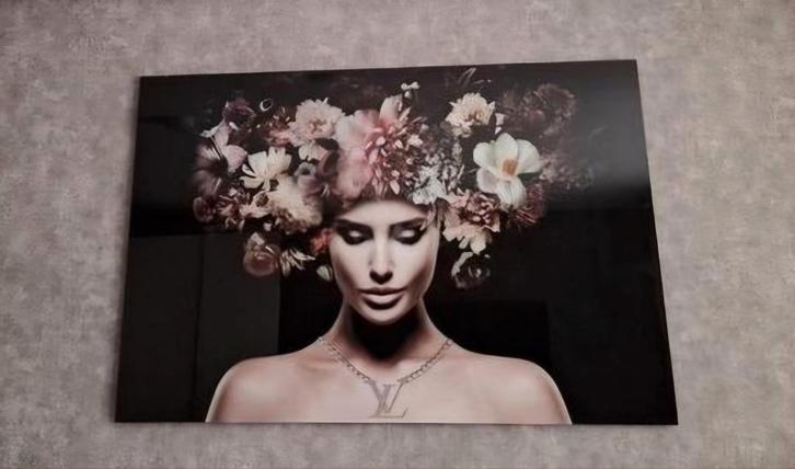 Groot Louis Vuitton Glas Schilderij, Huis en Inrichting, Woonaccessoires | Schilderijen, Tekeningen en Foto's, Zo goed als nieuw