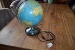 Prachtige oude globe / wereldbol met licht, Verlicht, Ophalen of Verzenden, Zo goed als nieuw