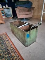 Zware metalen bak, legerkist, Huis en Inrichting, Woonaccessoires | Kisten, Ophalen of Verzenden, Gebruikt, Minder dan 50 cm, Minder dan 50 cm