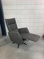 Sta-op fauteuil relaxstoel echte leer grijs, Huis en Inrichting, Ophalen, Zo goed als nieuw, Leer, 50 tot 75 cm