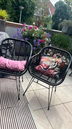 Tuinstoelen zwart hip design, Ophalen of Verzenden, Zo goed als nieuw, Kunststof