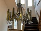 Vintage kroonluchter: designer Sciolari uit Italië, jaren 70, Huis en Inrichting, Lampen | Hanglampen, Ophalen, Gebruikt, 50 tot 75 cm