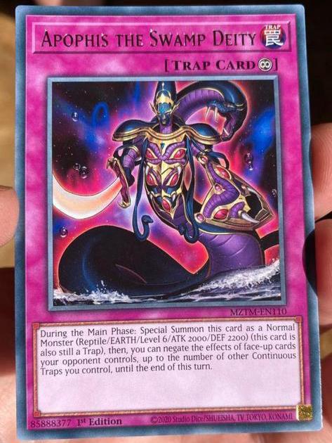 Yu-Gi-Oh! Apophis the Swamp Deity MZTM 1st Ed !, Hobby en Vrije tijd, Verzamelkaartspellen | Yu-gi-Oh!, Zo goed als nieuw, Losse kaart