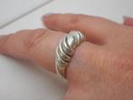Zilveren modernist ring Maat 17,5 nr.1699, Verzenden, Zo goed als nieuw, 17 tot 18, Dame