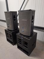 Mackie geluidset 2x SWA1801 en 2x SA1521, Gebruikt, Overige typen, 120 watt of meer, Ophalen