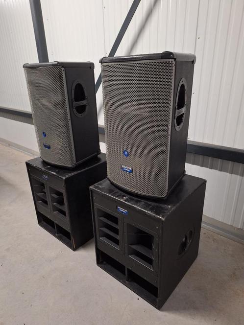 Mackie geluidset 2x SWA1801 en 2x SA1521, Audio, Tv en Foto, Luidsprekers, Gebruikt, Overige typen, 120 watt of meer, Overige merken