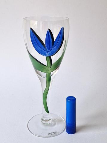 Kosta Boda - Groot kristallen glas met tulp - Gesigneerd beschikbaar voor biedingen